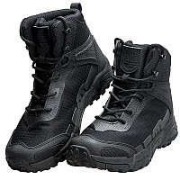 Free Soldier Menas Waterproof Hiking Boots 6 Inches Lightweight Work Boots Military Tactical Boots Durable Combat Boots Black C