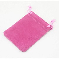 Pack Of 25 Velvet Gift Bags Drawstring Jewelry Pouches Candy Bags Wedding Favors 36 X 28 Pink