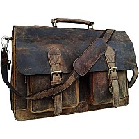 Cuero Leather Messenger Bag For Men 18 Inch Laptop Bag Crossbody Bag Men Vintage Handmade Leather Satchel Bag Men Full Grain