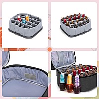 Luxja Nail Polish Carrying Case - Holds 20 Bottles (15Ml - 0.5 Fl.Oz), Double-Layer Bag For Nail Polish And Manicure Tools, Black