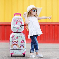 Honey Joy Kids Luggage 12 Travel Backpack 16 Hard Shell Toddler Suitcase Children Rolling Luggage With Wheels Retract