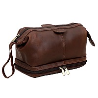 Cuero Valentines Day Gifts For Him Genuine Buffalo Leather Unisex Toiletry Bag Travel Dopp Kit Made With High Class Buffalo Lea