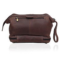 Cuero Valentines Day Gifts For Him Genuine Buffalo Leather Unisex Toiletry Bag Travel Dopp Kit Made With High Class Buffalo Lea