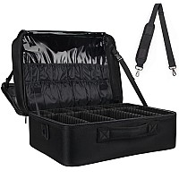 Monsitna Extra Large Makeup Case 17 Inch Super Large Capacity Travel Makeup Train Case Professional Makeup Artist Case Nail Poli