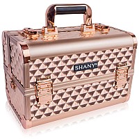 Shany Premier Fantasy Professional Makeup Train Case Cosmetic Box Portable Makeup Case Organizer Jewelry Storage With Locks 3 T