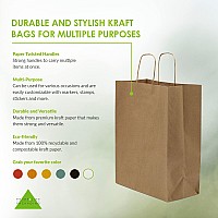 Prime Line Packaging 8X4X10 Inch 100 Pack Kraft Paper Bags Brown Gift Bags With Handles Small Craft Shopping Bags In Bulk Fo