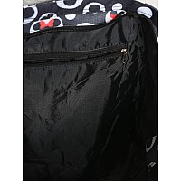 Disney Tote Mickey Minnie Mouse Icon Polka Dot Print Travel Bag Black