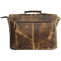 18 Inch Vintage Handmade Leather Messenger Bag For Laptop Briefcase Best Computer Satchel School Distressed Bag 16 Inch Brown