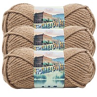 Lion Brand Yarn Hometown Yarn Bulky Yarn Yarn For Knitting And Crocheting 3Pack Hoboken Honey