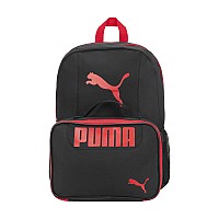 Puma Kids Evercat Backpack Lunch Kit Combo Blackred Youth Size