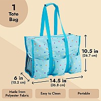 Juvale Utility Tote Bag With Pockets And Compartments Zip Top All Purpose Travel Organizer For Teachers Nurses Women Light