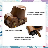 Kinokoo Sony A6400 Case Pu Leather Protective Case Cpmpatible For Sony A6400 A6100 A6000 A6300 With 1650Mm Lens Camera Brown