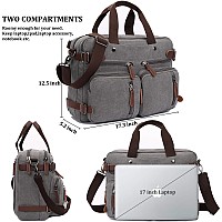 Crocod 3 In 1 Convertible Laptop Backpack 173 Inch Messenger Bag For Men Multifunctional Travel Laptop Bag For College Men W