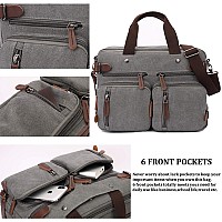 Crocod 3 In 1 Convertible Laptop Backpack 173 Inch Messenger Bag For Men Multifunctional Travel Laptop Bag For College Men W