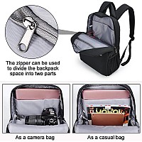 Caden Camera Backpack Bag With 14 Laptop Compartment Waterproof Dslrslr Mirrorless Camera Case For Travel Daily Photography