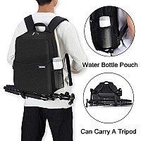 Caden Camera Backpack Bag With 14 Laptop Compartment Waterproof Dslrslr Mirrorless Camera Case For Travel Daily Photography