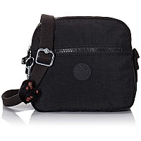 Kipling Womenas Keefe Crossbody Lightweight Everyday Purse Nylon Shoulder Bag Black Tonal