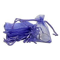 Thedisplayguys 100Pack Xs 2 X 2 34 Lavender Sheer Organza Gift Bags With Drawstring Jewelry Candy Treat Wedding Party Favors