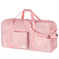 36 Foldable Duffle Bag 120L For Travel Gym Sports Lightweight Luggage Duffel By Wandf 36 Inches 120L Denim Pink 36