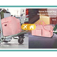 36 Foldable Duffle Bag 120L For Travel Gym Sports Lightweight Luggage Duffel By Wandf 36 Inches 120L Denim Pink 36