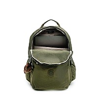 Kipling Seoul Go Large 15 Laptop Backpack Jaded Green Tonal