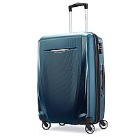 Samsonite Winfield 3 Dlx Hardside Expandable Luggage With Spinners Navy Checkedmedium 25Inch