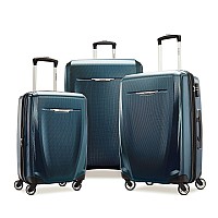 Samsonite Winfield 3 Dlx Hardside Expandable Luggage With Spinners Navy Checkedmedium 25Inch