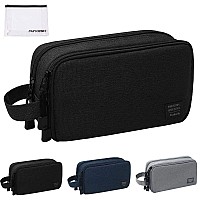 Funkesh Mens Toiletry Bag Waterproof Organizer Bag Travel Shaving Dopp Kit Perfect Travel Accessory Gift Black