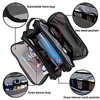 Toiletry,Shaving Bag for Men Hanging Dopp Kit Water Resistant Small for Traveling (Black)