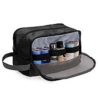 Toiletry,Shaving Bag for Men Hanging Dopp Kit Water Resistant Small for Traveling (Black)