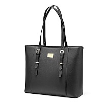 14Inch Laptop Bag For Women Professional Computer Bags Laptop Purse With Padded Compartment Fit Under Airplane Seat Black