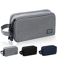 Funkesh Mens Toiletry Bag Waterproof Organizer Bag Travel Shaving Dopp Kit Perfect Travel Accessory Gift Gray