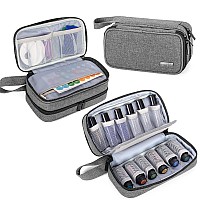 Luxja Essential Oil Carrying Case Holds 12 Bottles 5Ml15Ml Also Fits For Roller Bottles Portable Doublelayer Organizer F