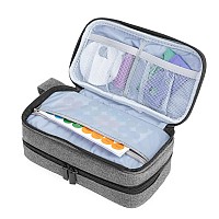 Luxja Essential Oil Carrying Case Holds 12 Bottles 5Ml15Ml Also Fits For Roller Bottles Portable Doublelayer Organizer F