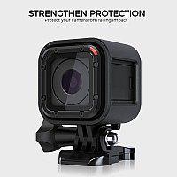 Parapace Protective Housing Frame Shell Case For Gopro Hero 5 Session 4 Session Action Camera Accessoriesblack