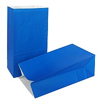 Keyyoomy Small Paper Bags Royal Blue Party Goody Bags For Party 100 Ct 35 X 24 X 71 In