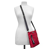 Nautica Womens Diver Nylon Small Crossbody Bag Purse With Adjustable Shoulder Strap Cross Body Red One Size Us