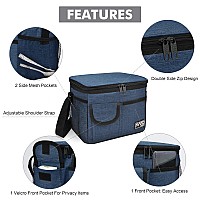 Tirrinia Insulated Lunch Box For Women Men Leakproof Thermal Reusable Lunch Bag With 4 Pockets For Adult Cooler Bag Tote For O