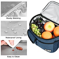 Tirrinia Insulated Lunch Box For Women Men Leakproof Thermal Reusable Lunch Bag With 4 Pockets For Adult Cooler Bag Tote For O