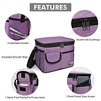 Insulated Lunch Box For Women Men Leakproof Thermal Reusable Lunch Bag With 4 Pockets For Adult Lunch Bag Cooler Tote For Offi