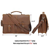 Polare Full Grain Leather 16 Messenger Bag Laptop Briefcase Bag Work Bag For Men