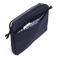 Vera Bradley Womens Cotton Laptop Organizer Classic Navy Recycled Cotton One Size