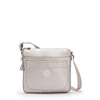 Kipling Womens Sebastian Crossbody Super Light Durable Messenger Shoulder Bag Metallic Glow