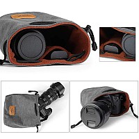 Szone Soft Camera Bag Dslr Insert Handbag Drawstring Lens Case Compatible With Canon Nikon Sony