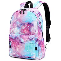 Abshoo Lightweight Water Resistant Galaxy Backpacks For Teen Girls Women School Bookbags Galaxy Pink