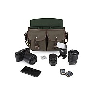 Billingham Hadley Pro 2020 Camera Bag Sage Fibrenytechocolate Leather