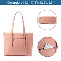 Professional Laptop Purse Tote Bag With Padded Compartment Fits Up To 156 Inch Computer N1Pink