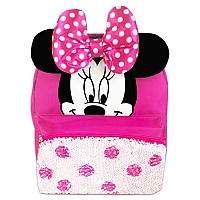 Disney Minnie Mouse Backpack For Girls Bundle Deluxe 12 Mini Sequin Bag With Stickers Minnie Mouse School Supplies