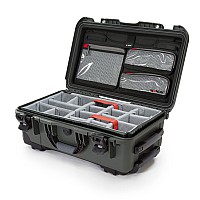 Nanuk 935 Pro Photo Kit Waterproof Carryon Hard Case With Lid Organizer And Padded Divider Wheels Olive