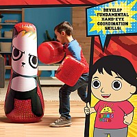 Franklin Sports Ryans World Inflatable Punching Bag Glove Set 42 X 19 X 19 Inches